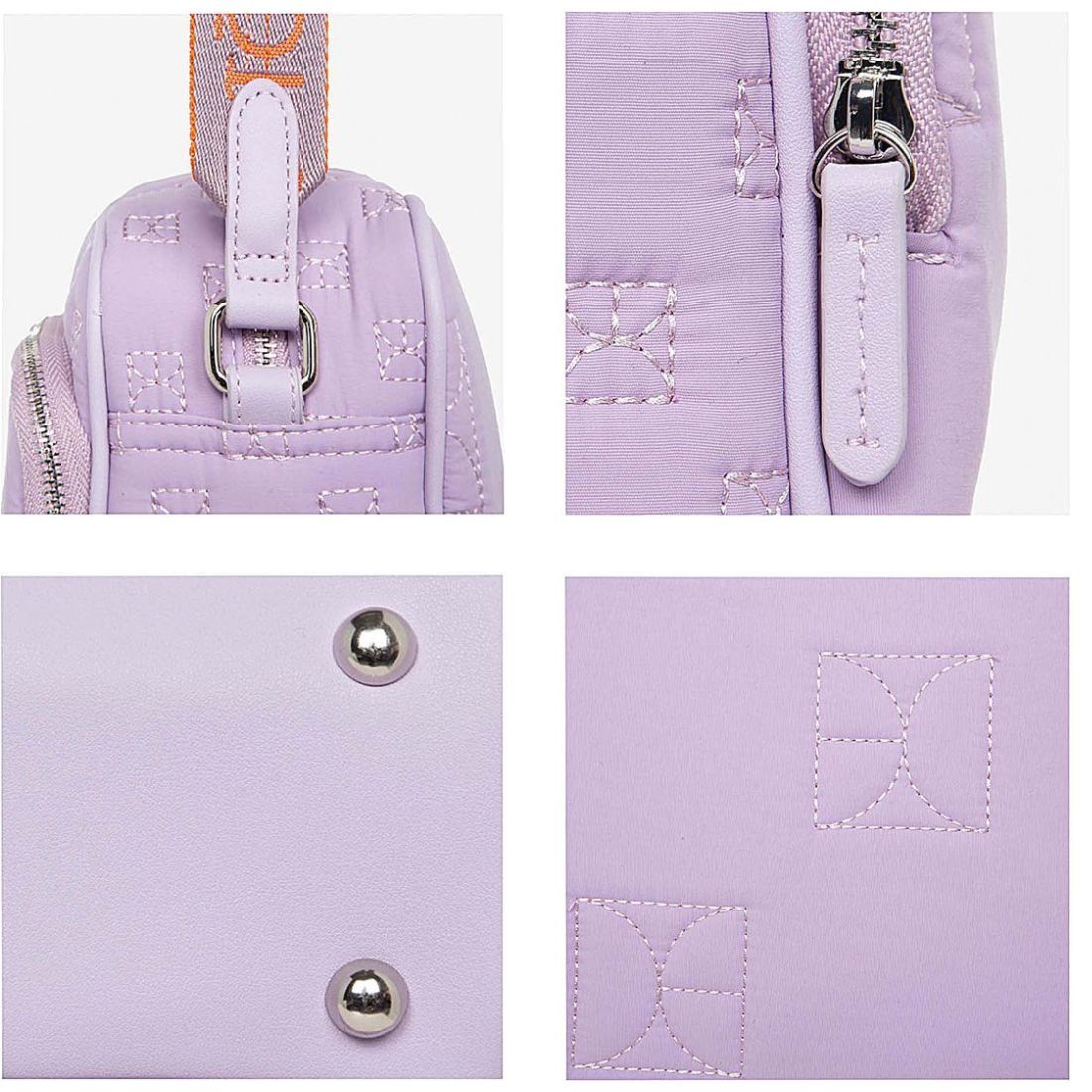 Bolso Cloe V24 648 Lila - Cross Body Grande - Imagen 7