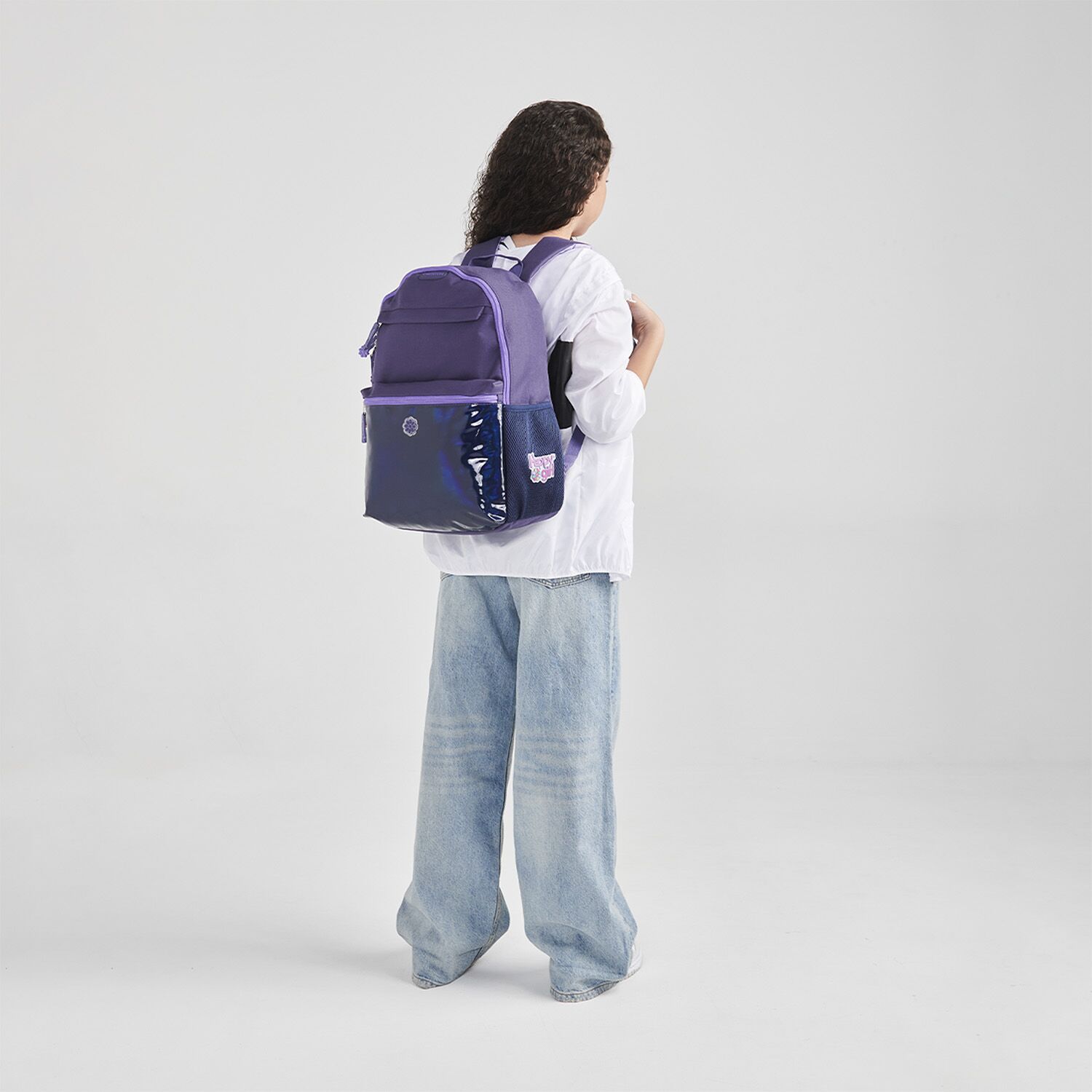 Mochila Morada Iridiscente Happy Girl Aurora - Imagen 8