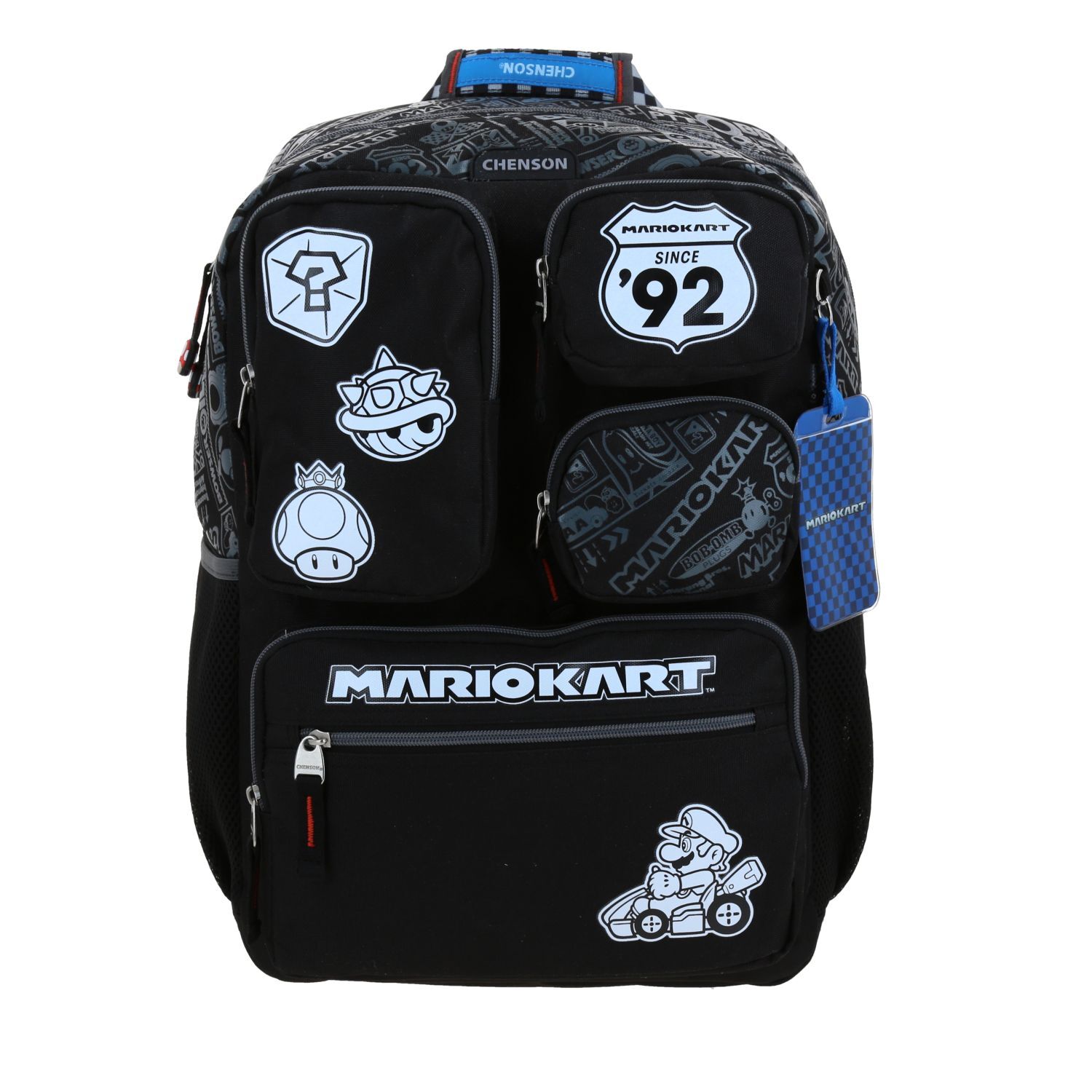 Mochila Negra Mario Bros Chenson Racer