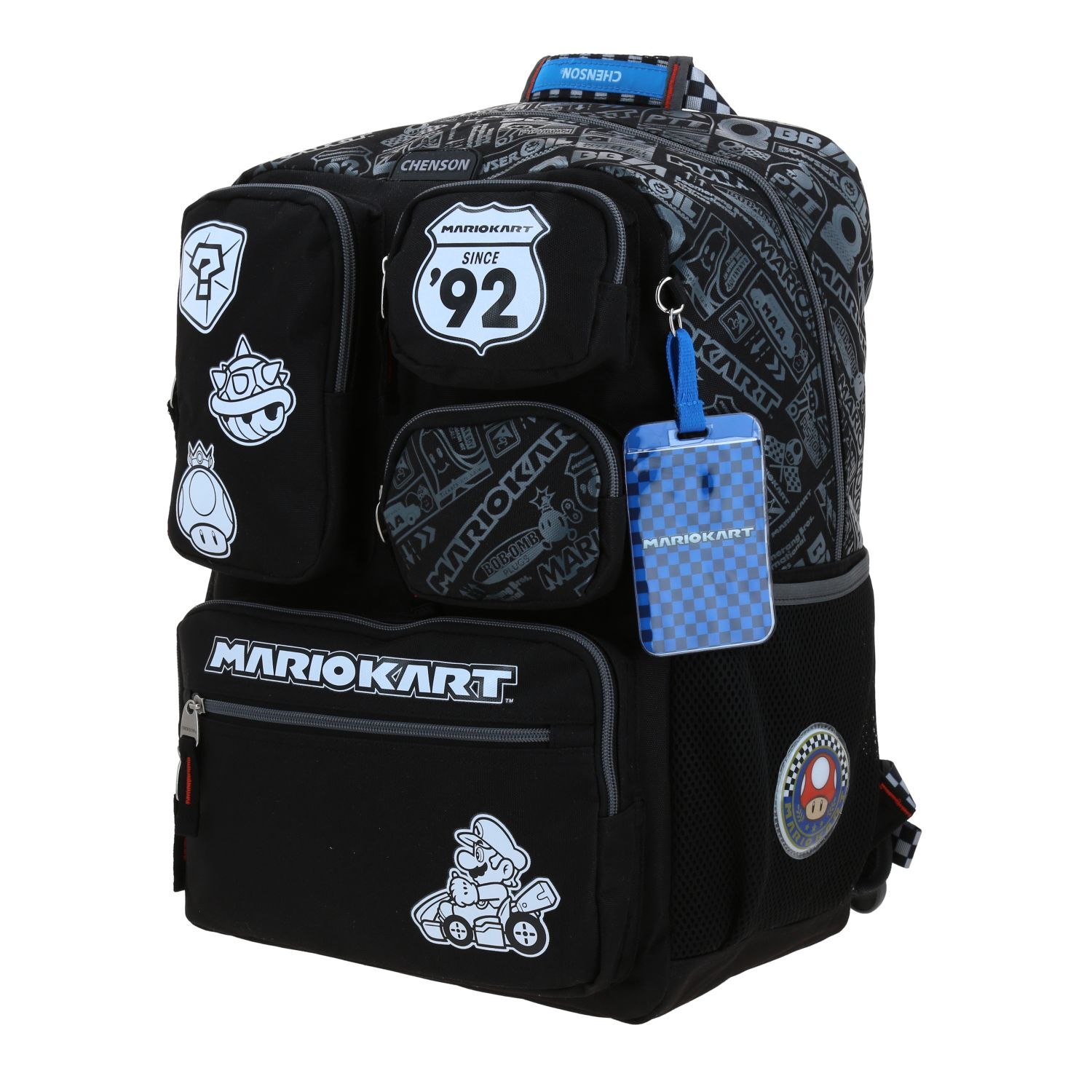 Mochila Negra Mario Bros Chenson Racer - Imagen 2