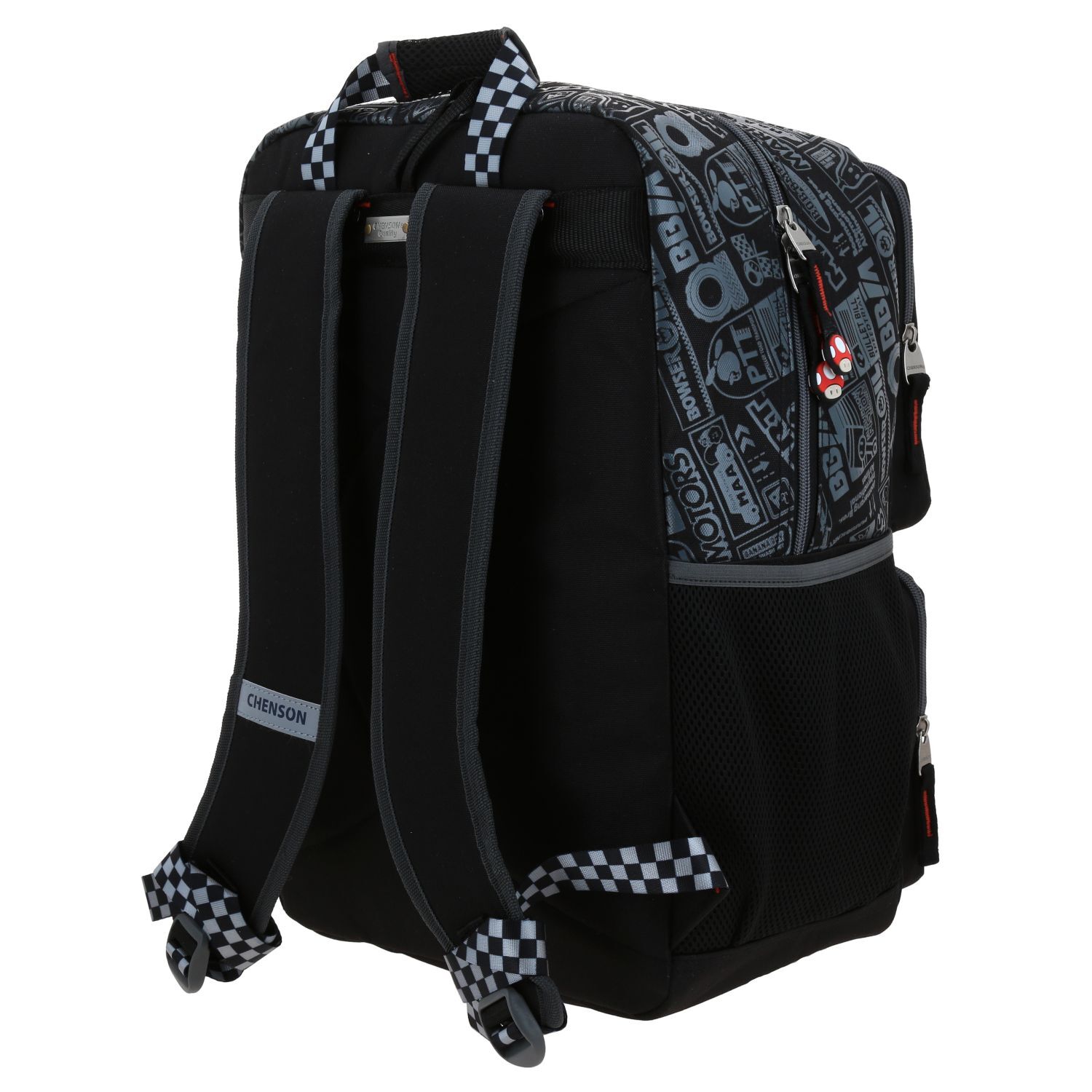 Mochila Negra Mario Bros Chenson Racer - Imagen 5