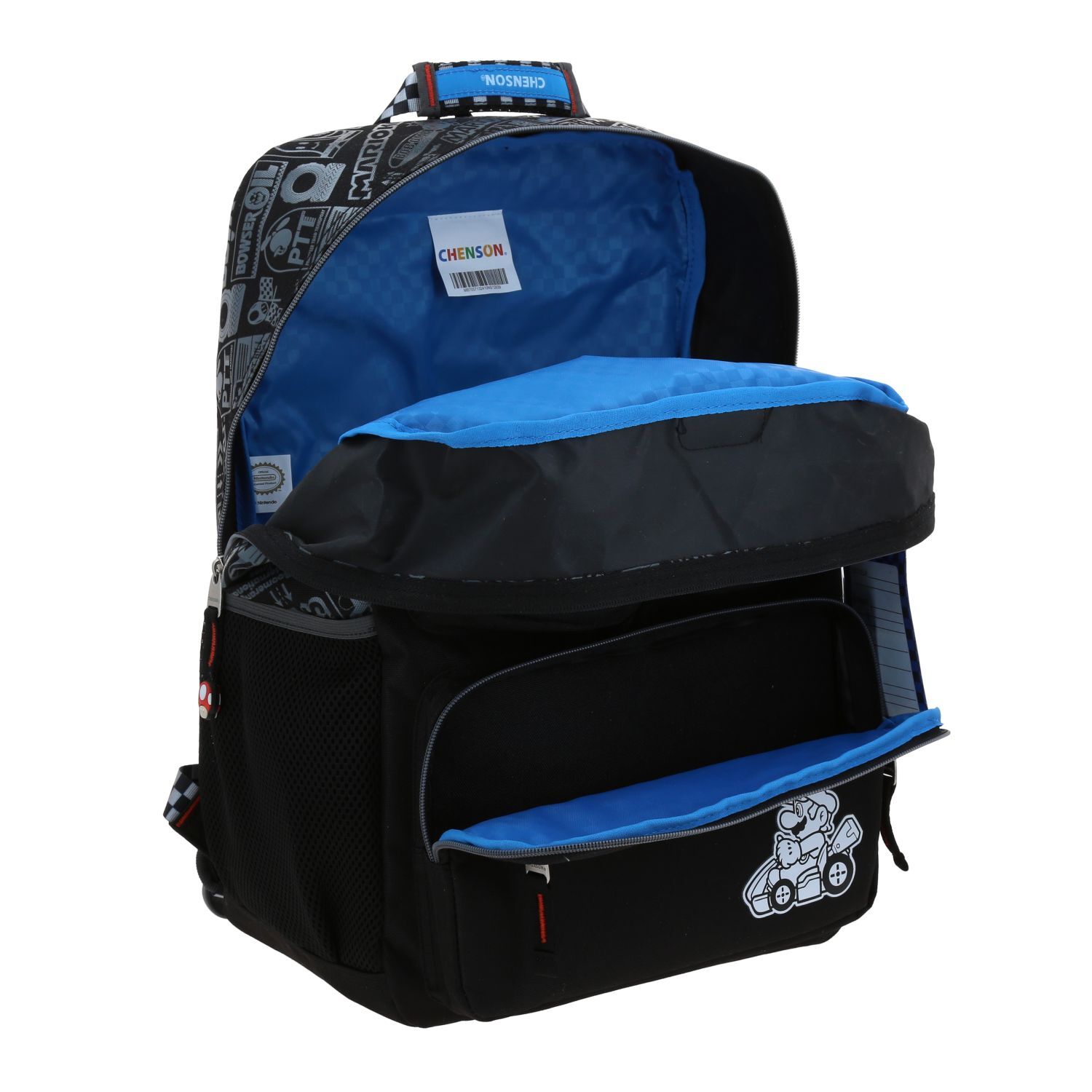 Mochila Negra Mario Bros Chenson Racer - Imagen 6